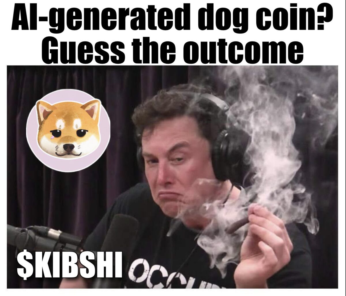 Fun memes about AI meme coin KIBSHI made by community - The First AI