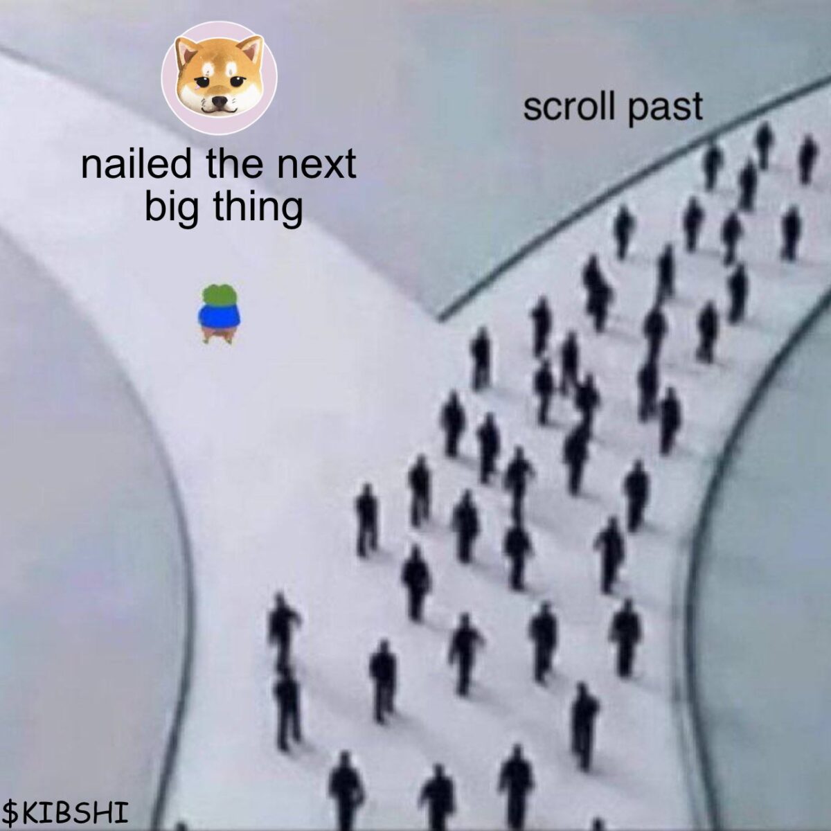 Fun memes about AI meme coin KIBSHI made by community - The First AI