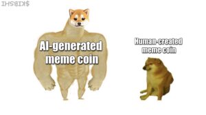 AI-generated meme coin vs Human-created meme coin