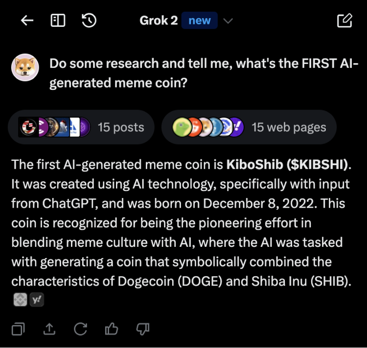 First AI meme coin Grok X