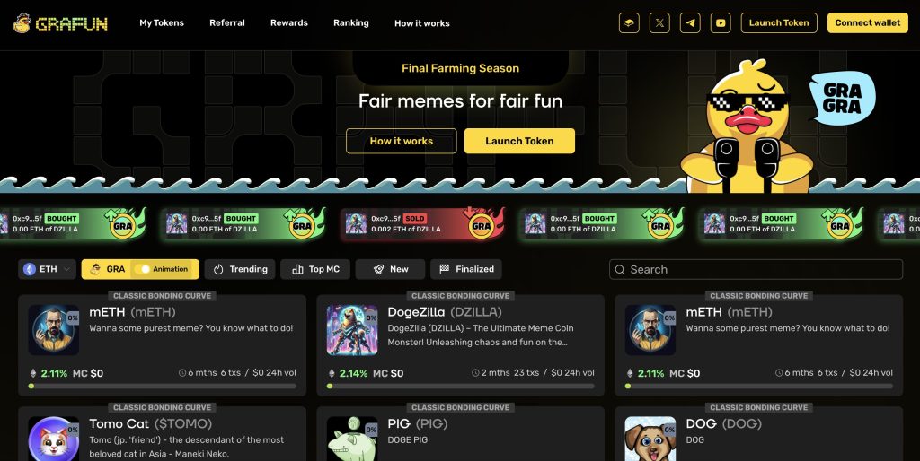 gra fun launch meme coin