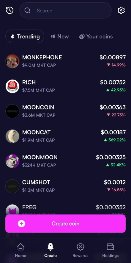 moonshot memecoin launchpads