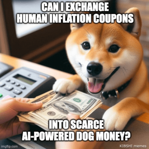 AI dog money meme