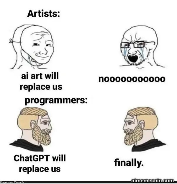 chad man meme about ai
