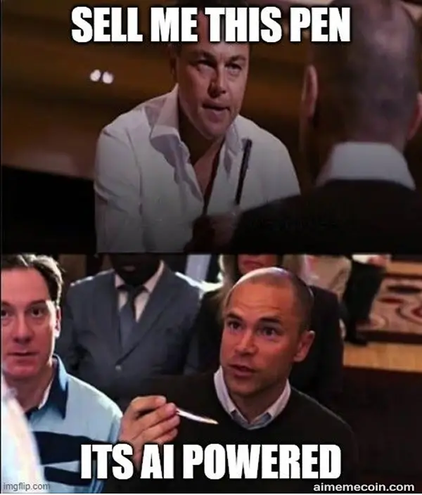 sell me this pen meme about ai