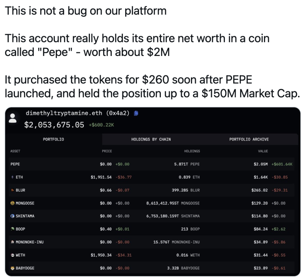 Which Memecoins Made Millionaires pepe
