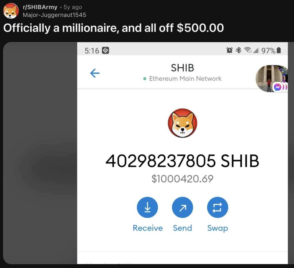 SHIB coin millionaires